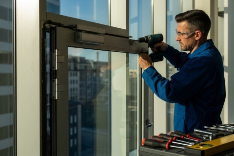 Cách khắc phục cửa nhôm kính bị xệ